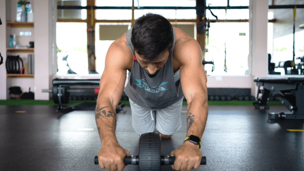 a man doing core exercise