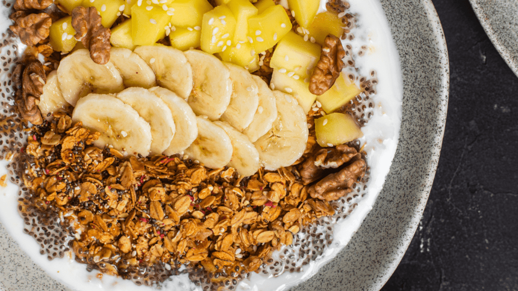 a platter of healthy food