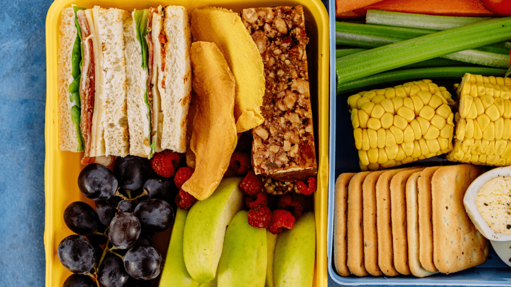 a box of healthy snacks