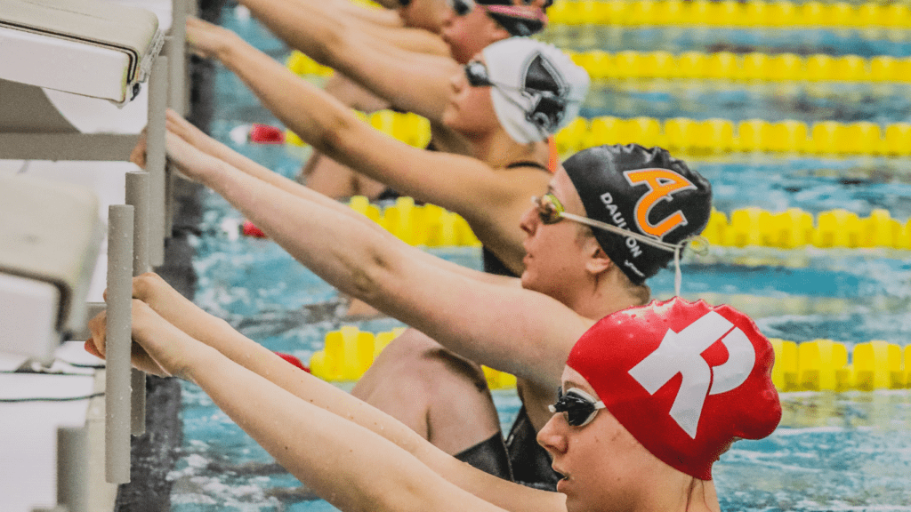 group of women in a swimming competition