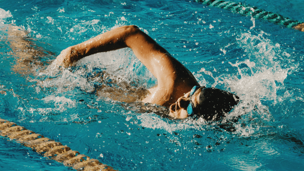 a swimming player