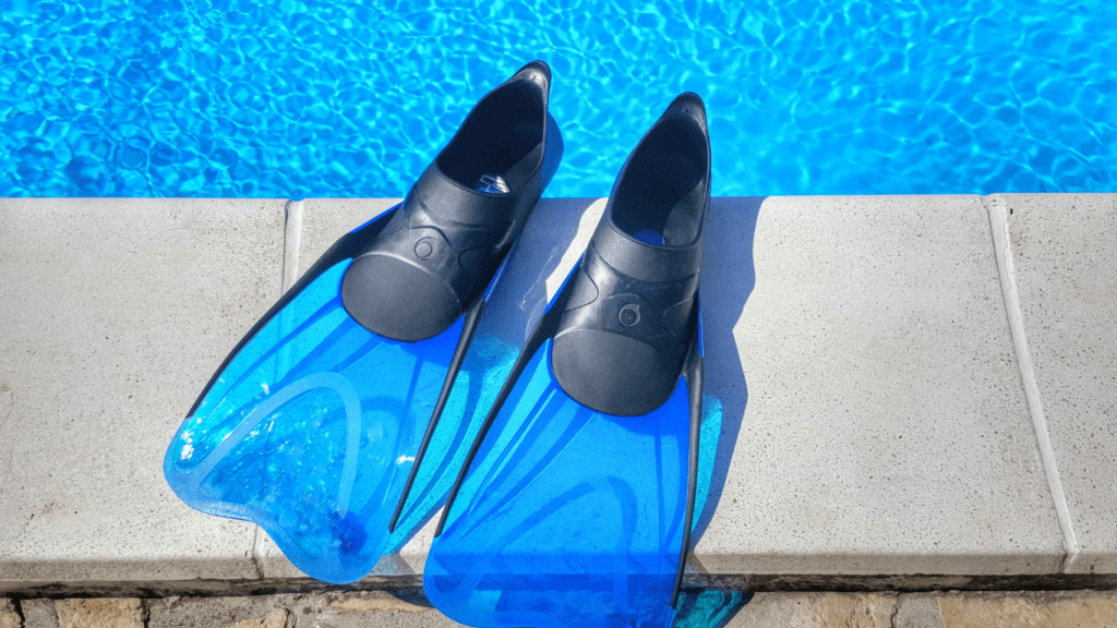 a pair of swim fins