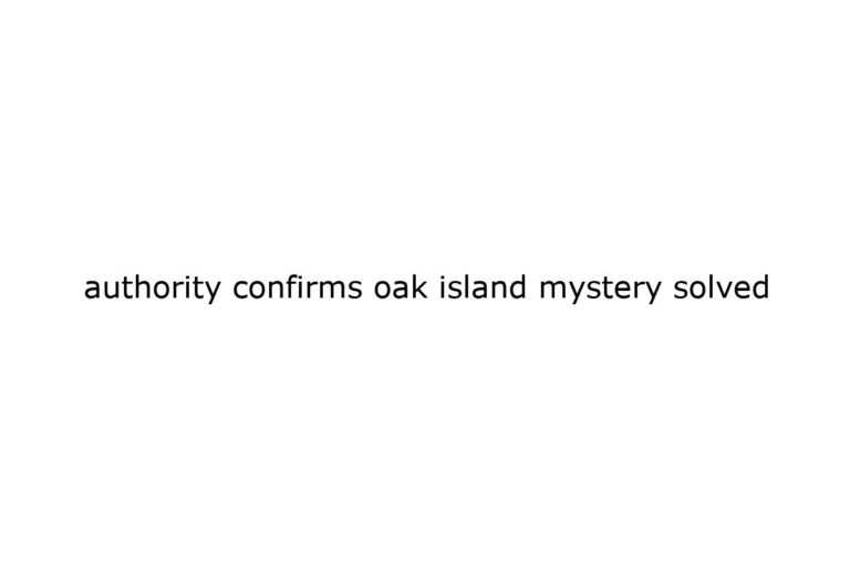 authority confirms oak island mystery solved